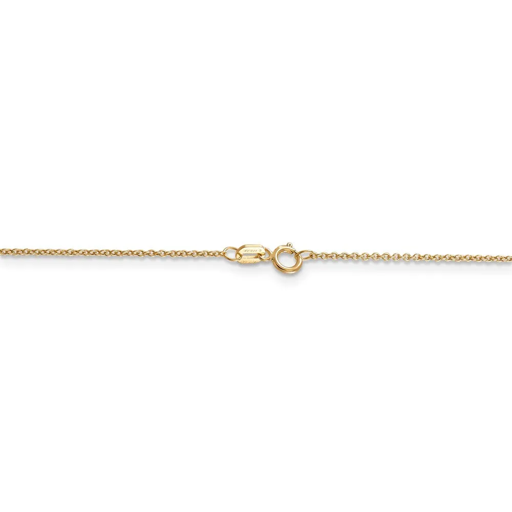 14k Yellow Gold Sea Turtle Flip Flop Necklace