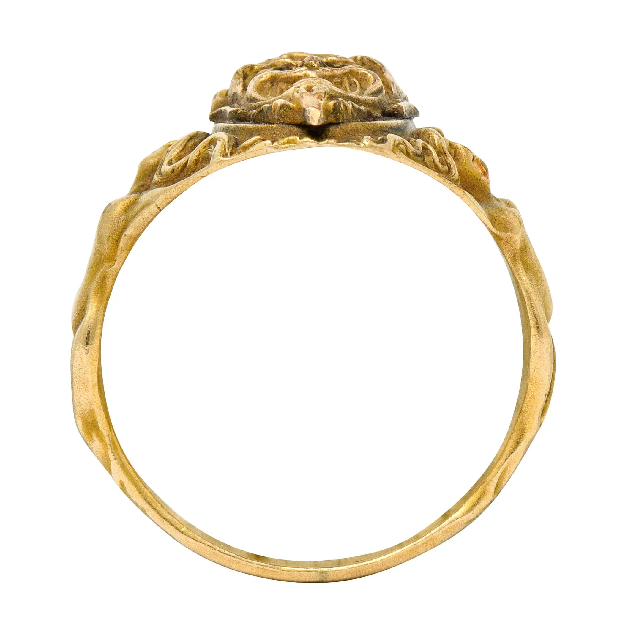 Victorian Gold Devil Band Ring