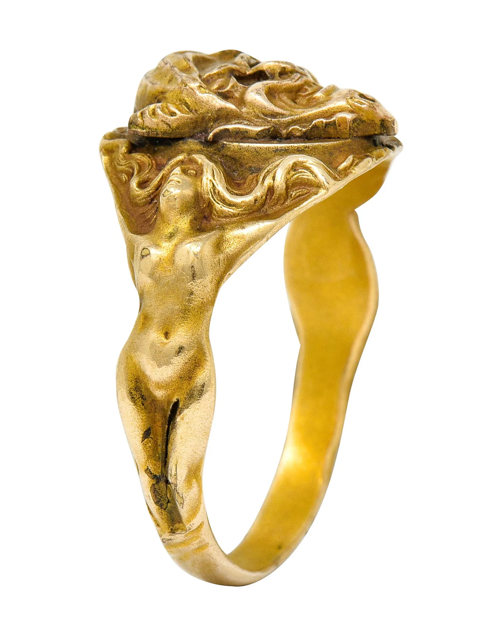 Victorian Gold Devil Band Ring