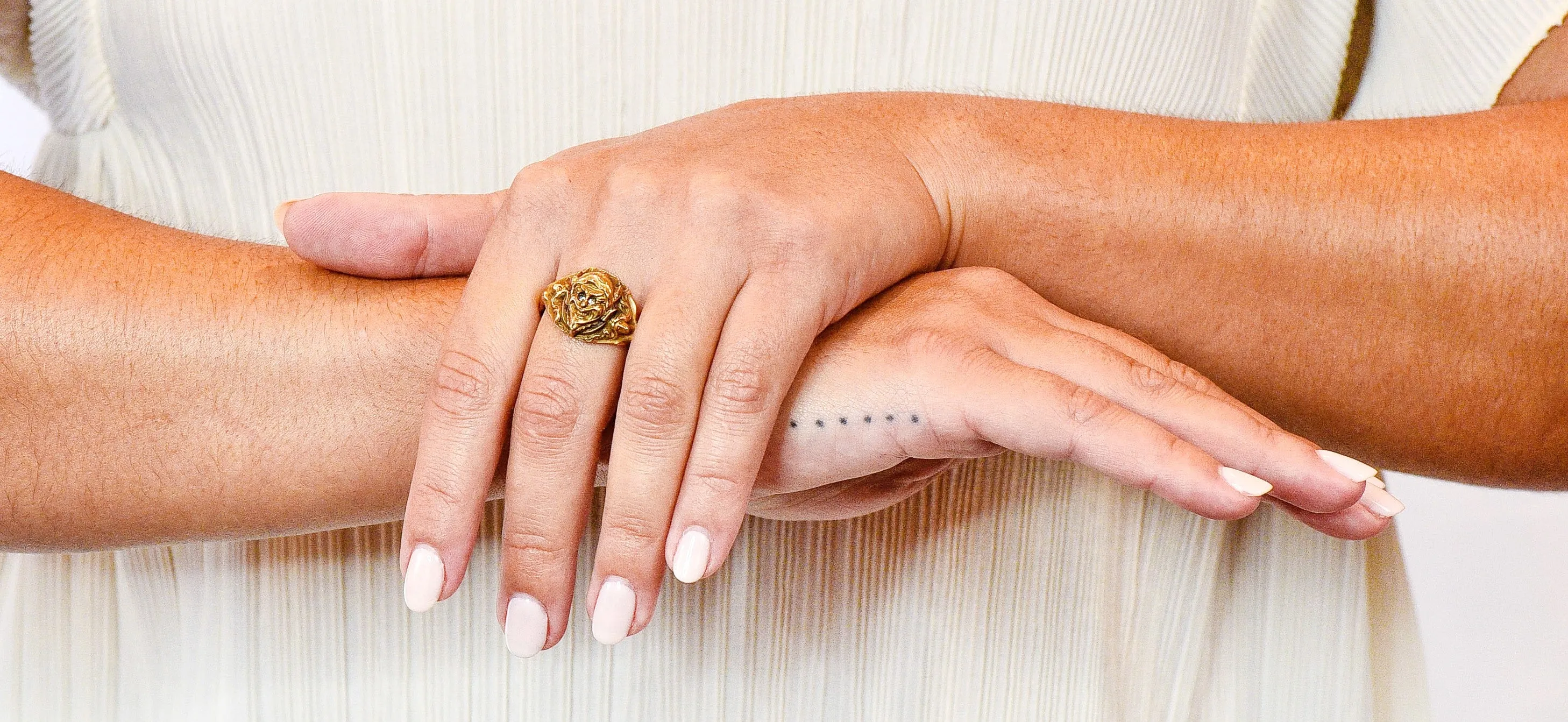 Victorian Gold Devil Band Ring