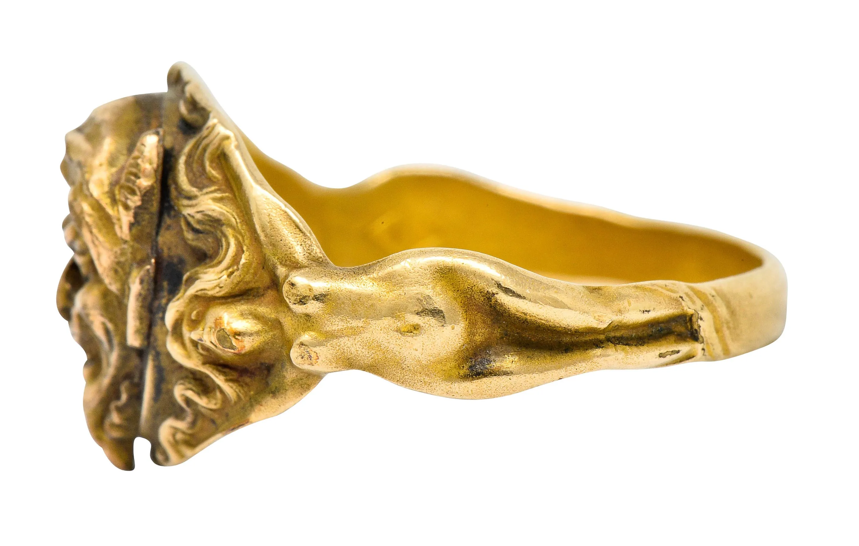 Victorian Gold Devil Band Ring