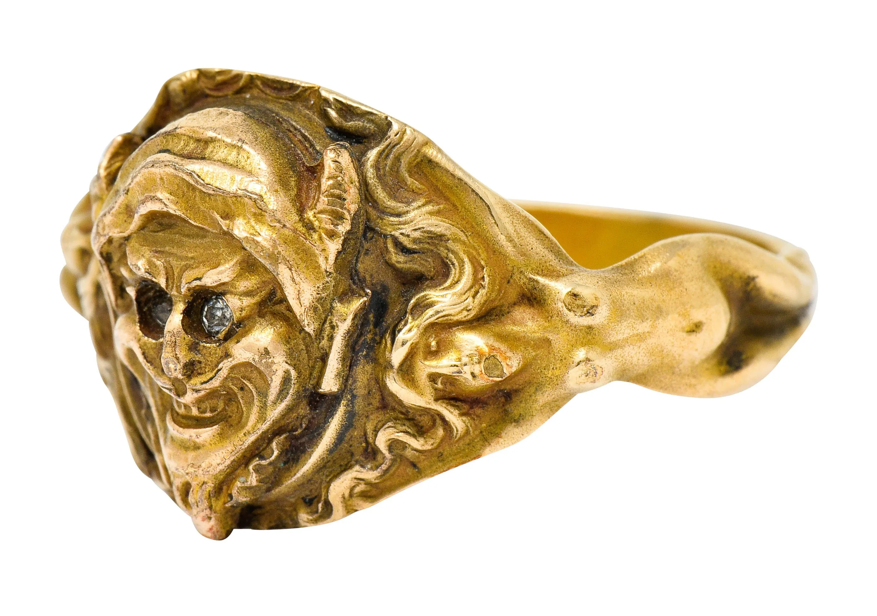 Victorian Gold Devil Band Ring