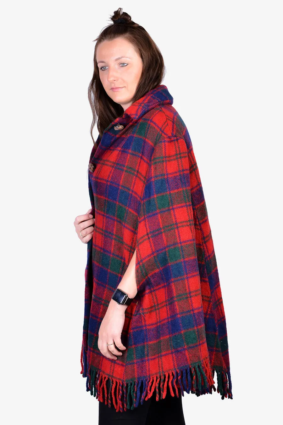 1970s Tartan Wool Cape at Brick Vintage