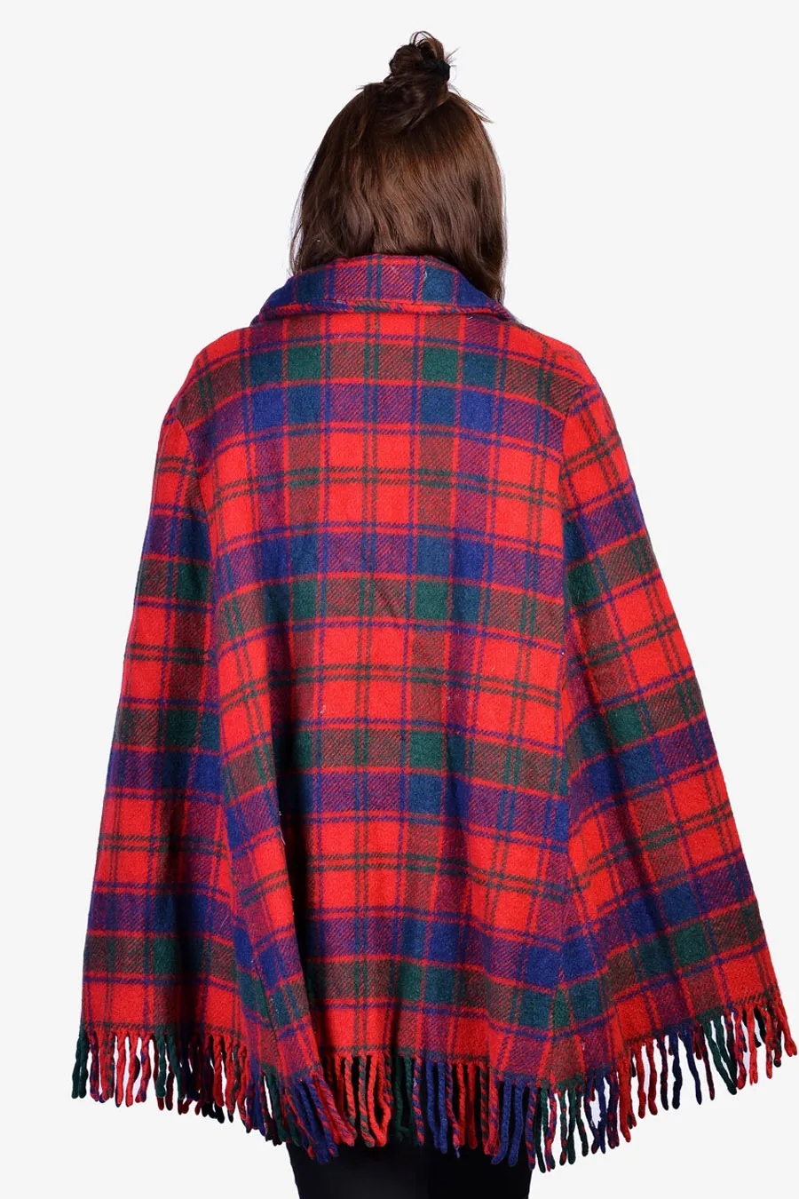 1970s Tartan Wool Cape at Brick Vintage