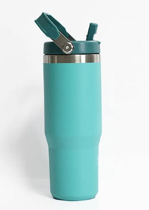 30 Ounce Flip Straw Tumblers - 8 Color Options