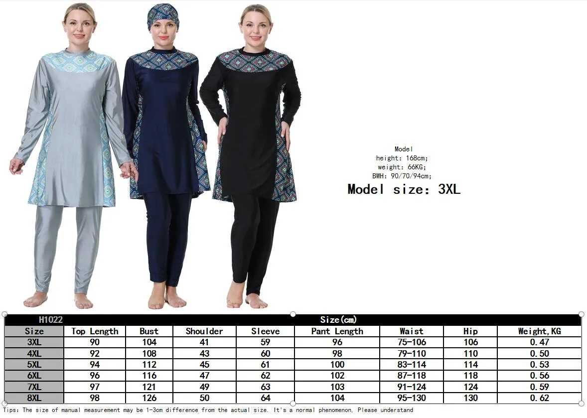 Summer Muslim Lady Sleeves Coverage Swimsuits