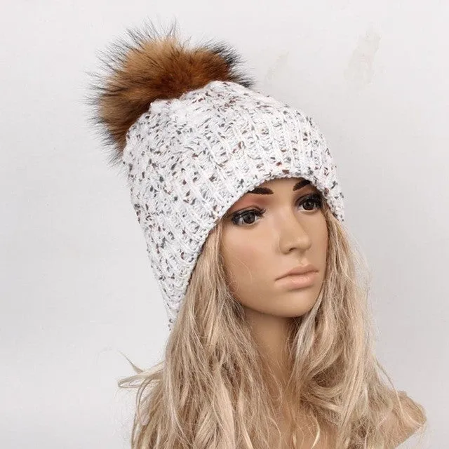 Warm Knit Beanie Hats for Women - Knitted Jacquard Hat