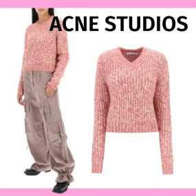 Acne Studios Wool V-Neck Casual Long Sleeve