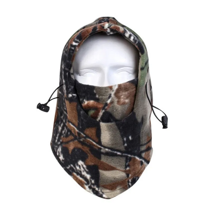 Outdoor Anti-cold Warm Hat - Camouflage Fleece Hooded Caps for Cycling & Skiing by SM6