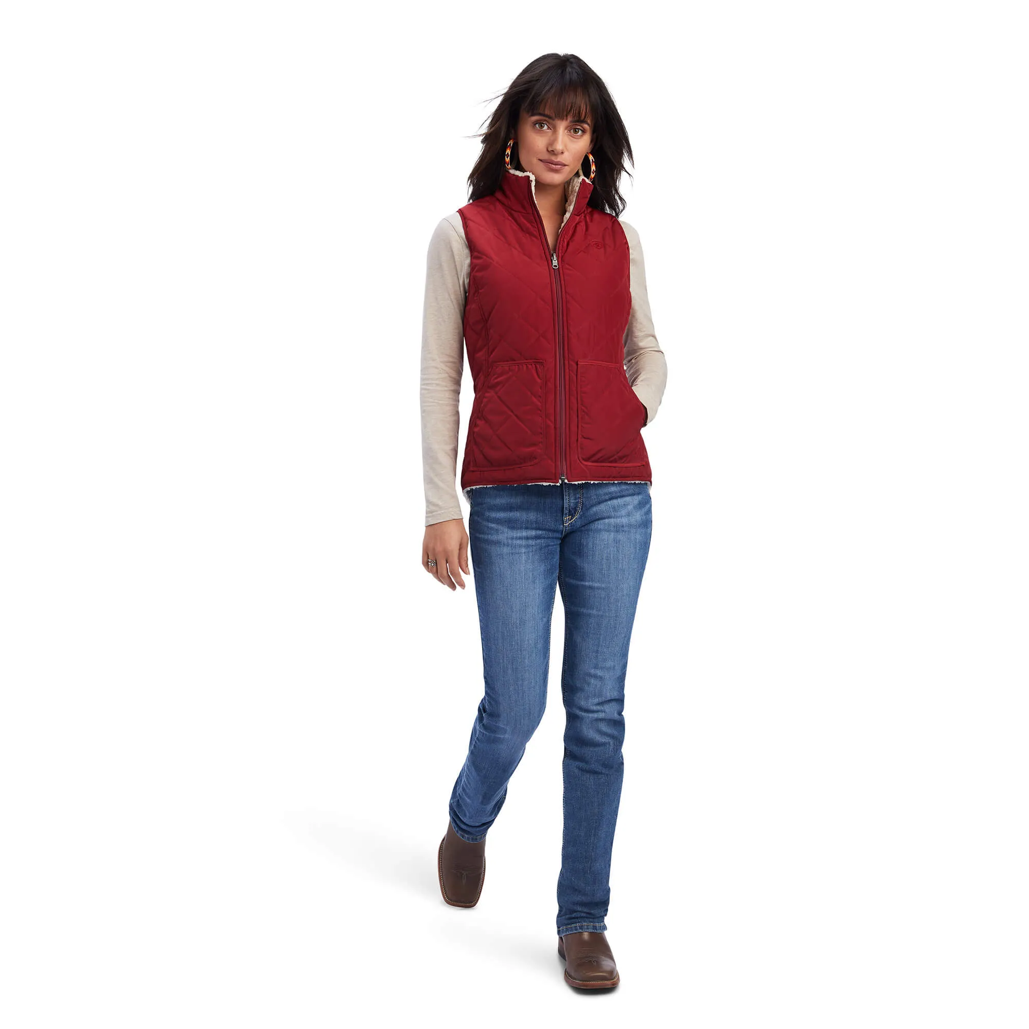 Ariat Rouge Red Dilon Women's Reversible Insulated Vest