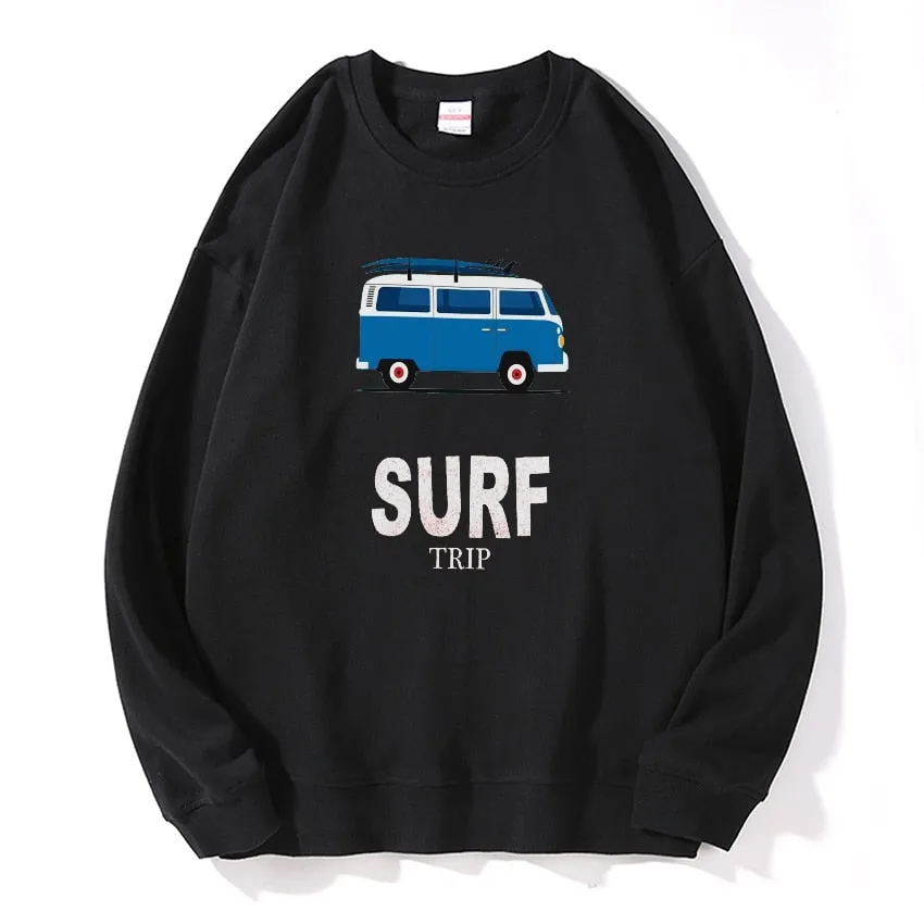 Loose Men's Cotton Surf Trip Sweatshirts