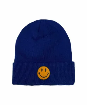 AVIATOR NATION SMILEY 2 FULL RIB BEANIE ROYAL BLUE