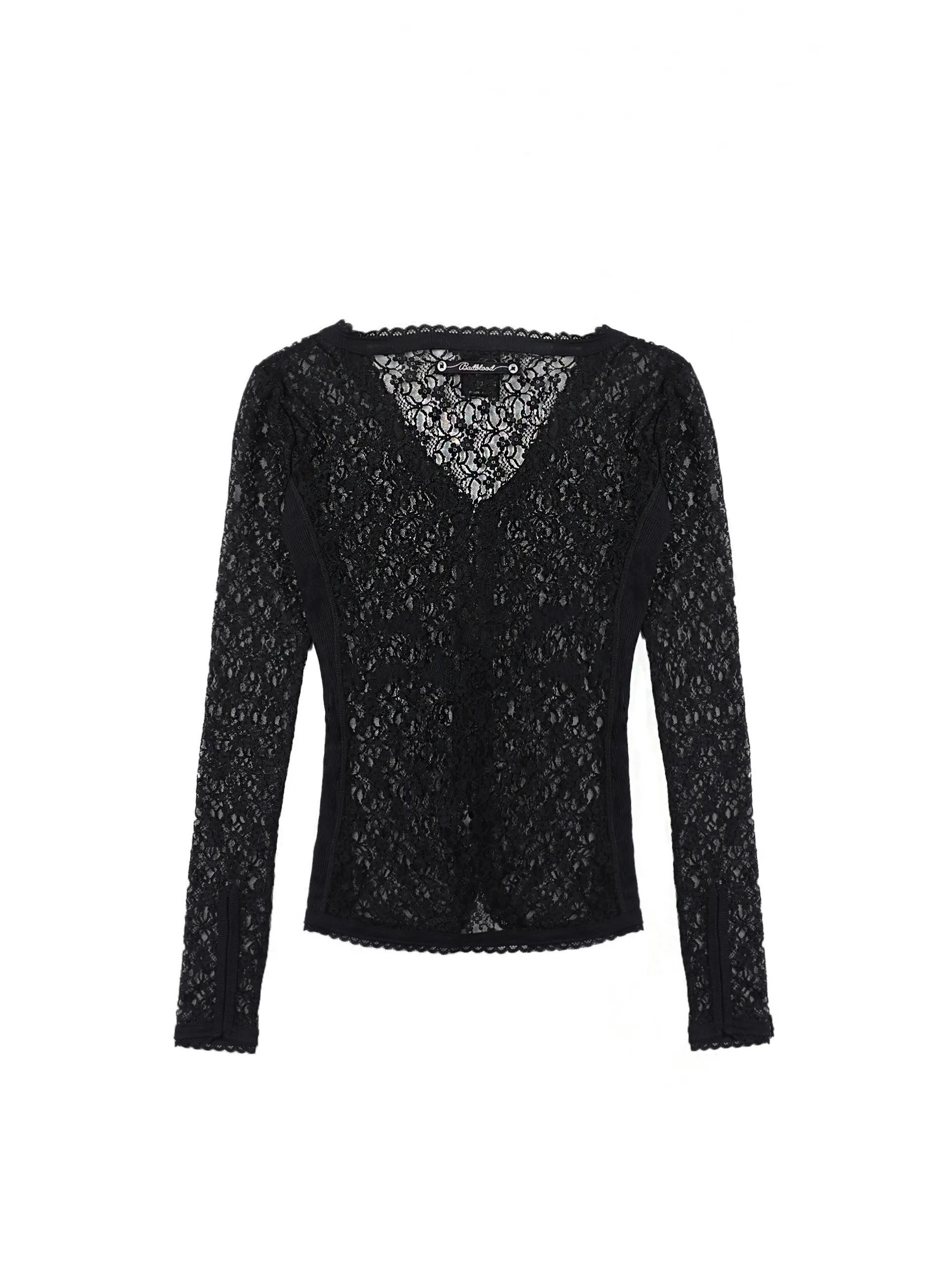 Badblood Street Long Sleeves Plain Cotton Lace Cardigans