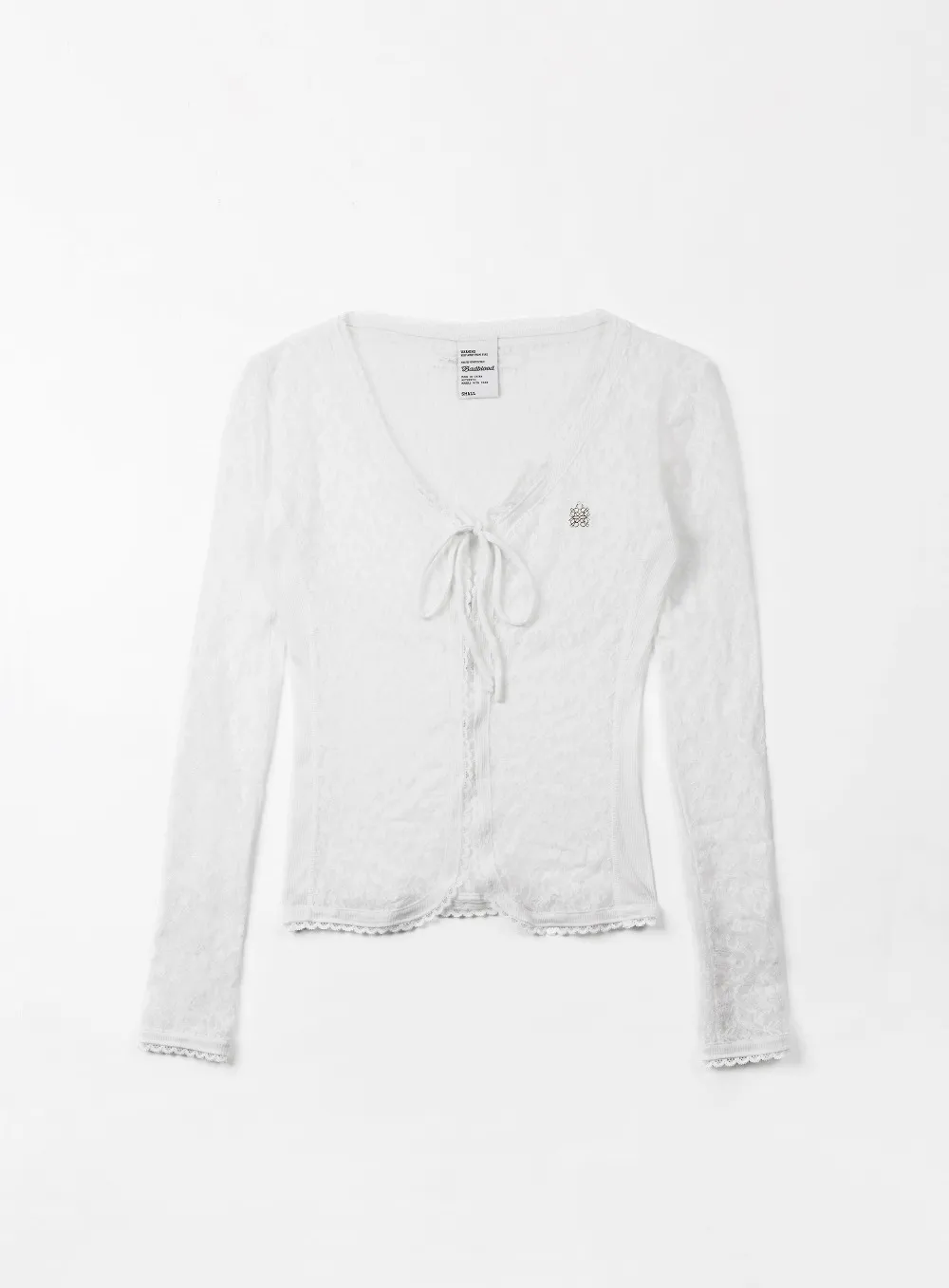 Badblood Street Long Sleeves Plain Cotton Lace Cardigans