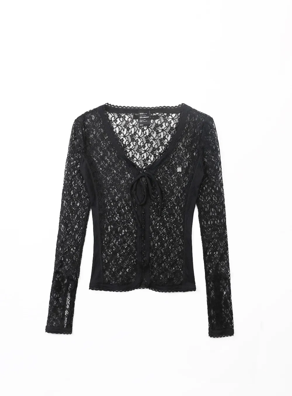 Badblood Street Long Sleeves Plain Cotton Lace Cardigans