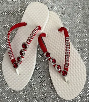 Bling Beaded Flip Flops