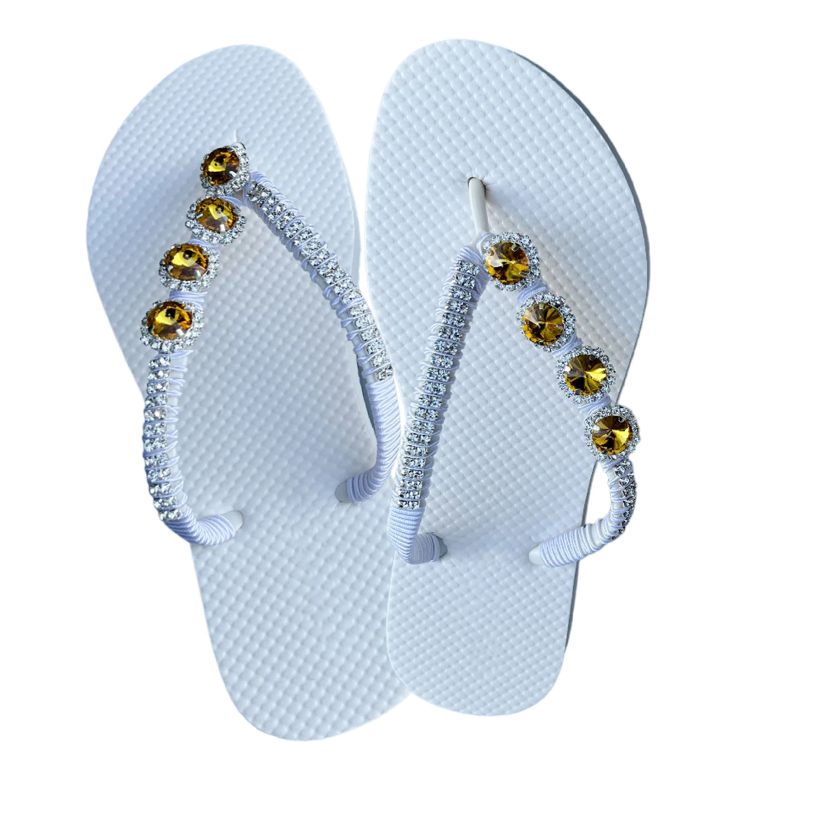 Bling Beaded Flip Flops