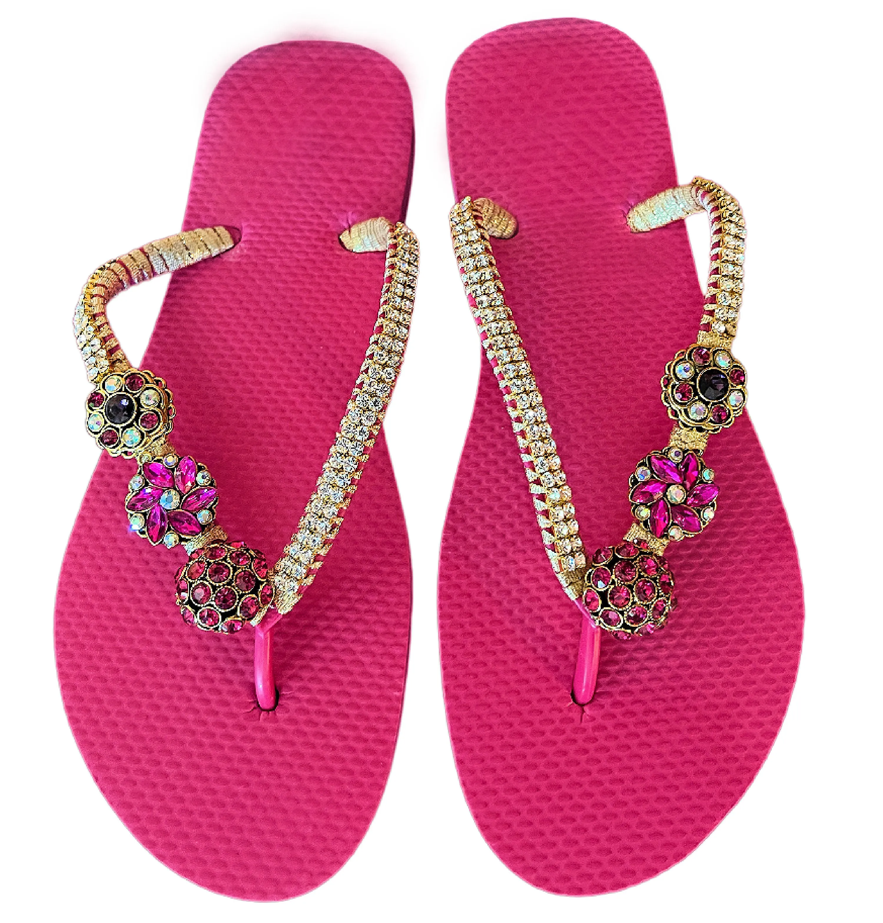 Bling Beaded Flip Flops