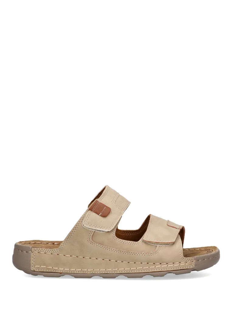 Men's Beige PORTER 41014 Double Velcro Sandals