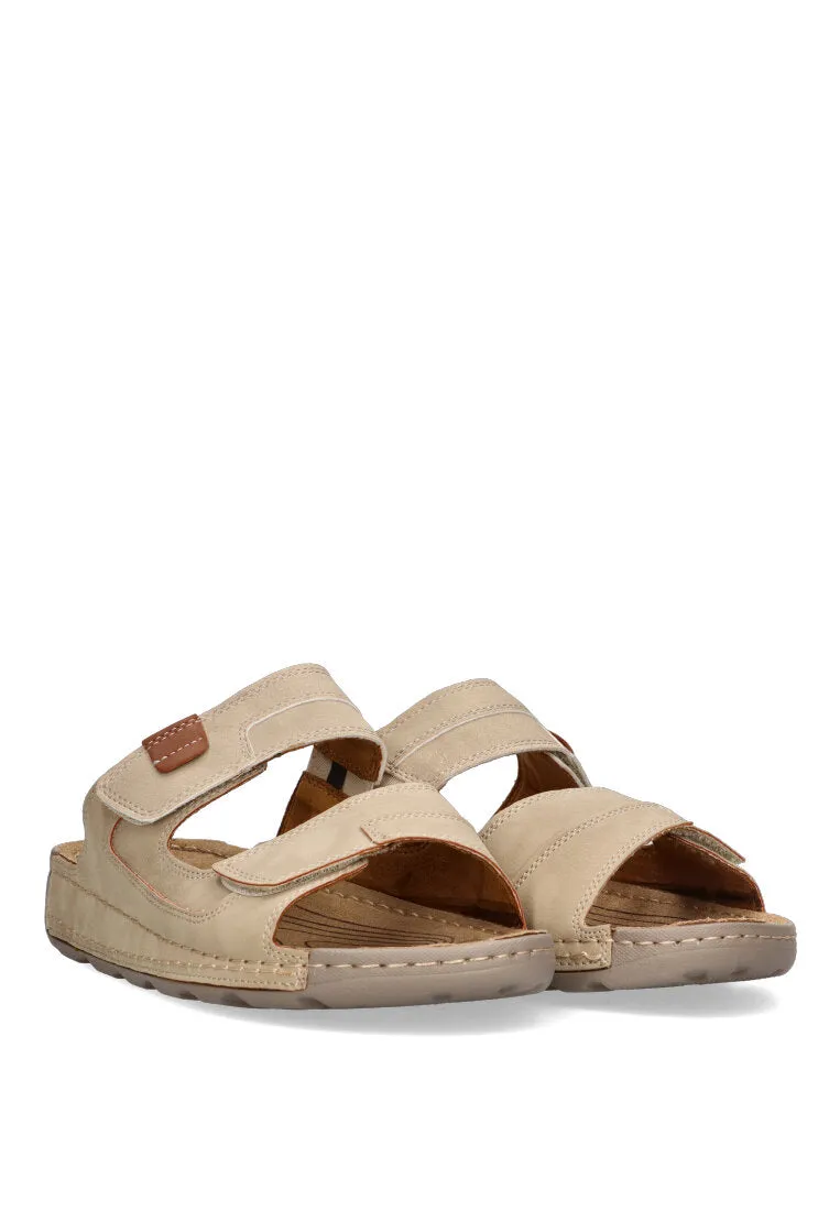 Men's Beige PORTER 41014 Double Velcro Sandals