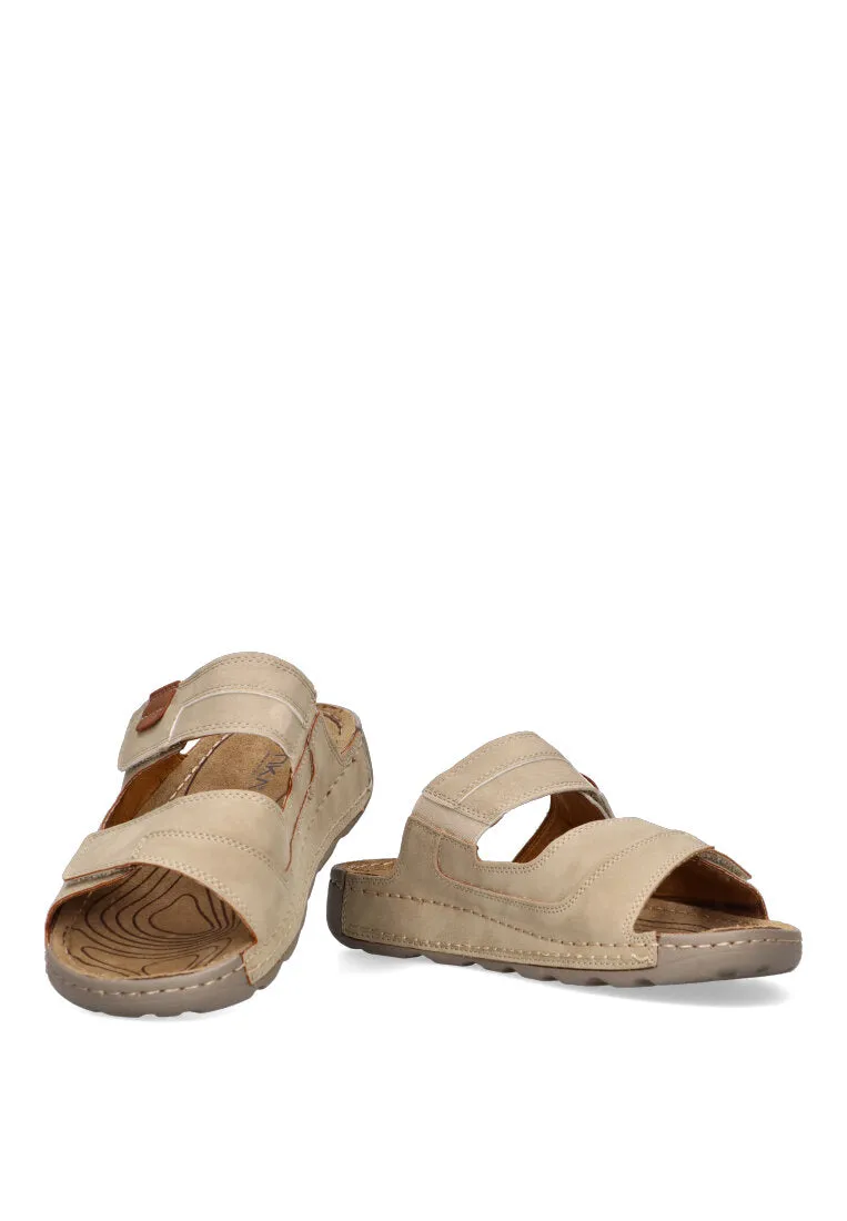 Men's Beige PORTER 41014 Double Velcro Sandals