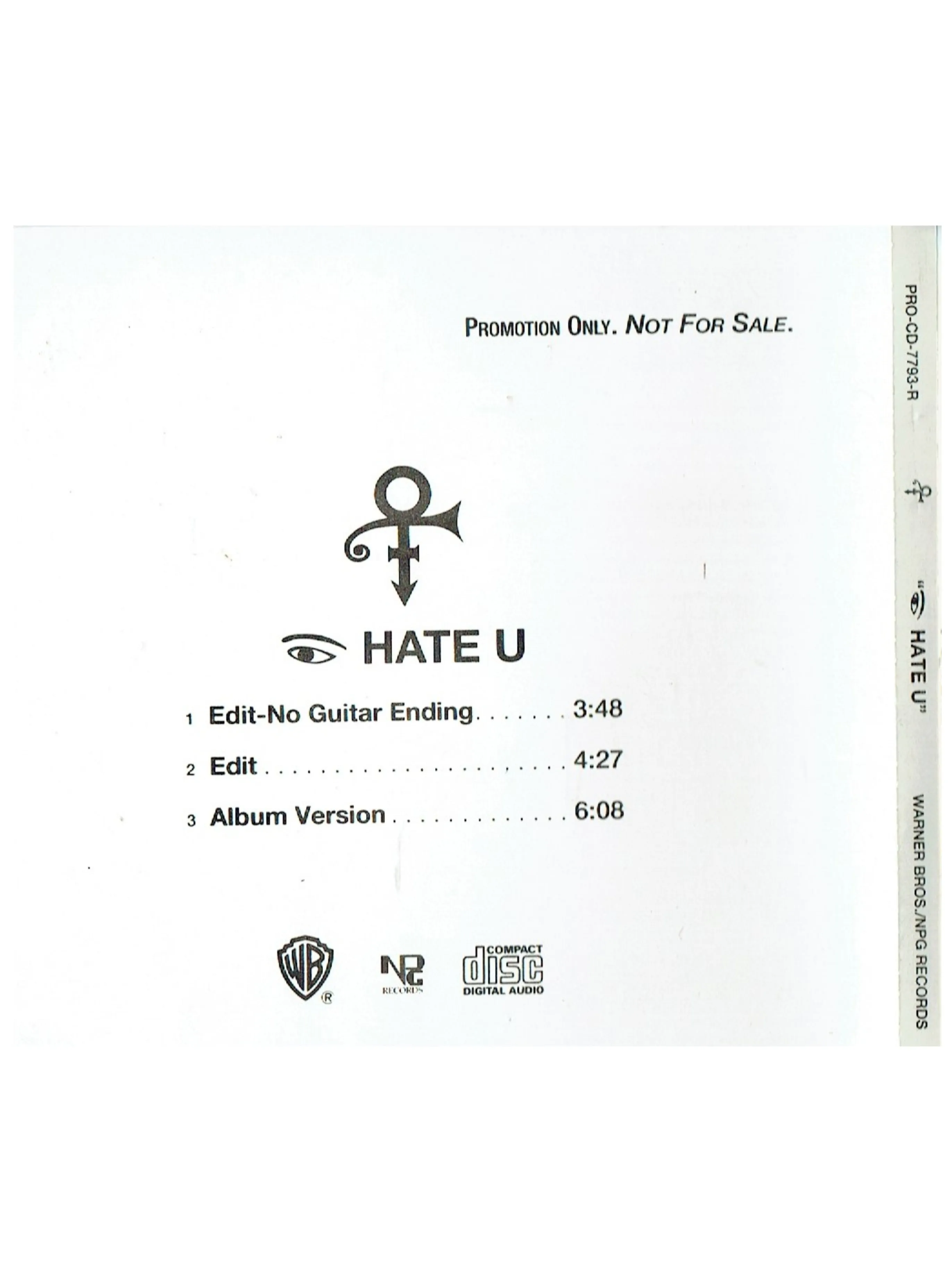 Prince Eye Hate U CD Single 1995