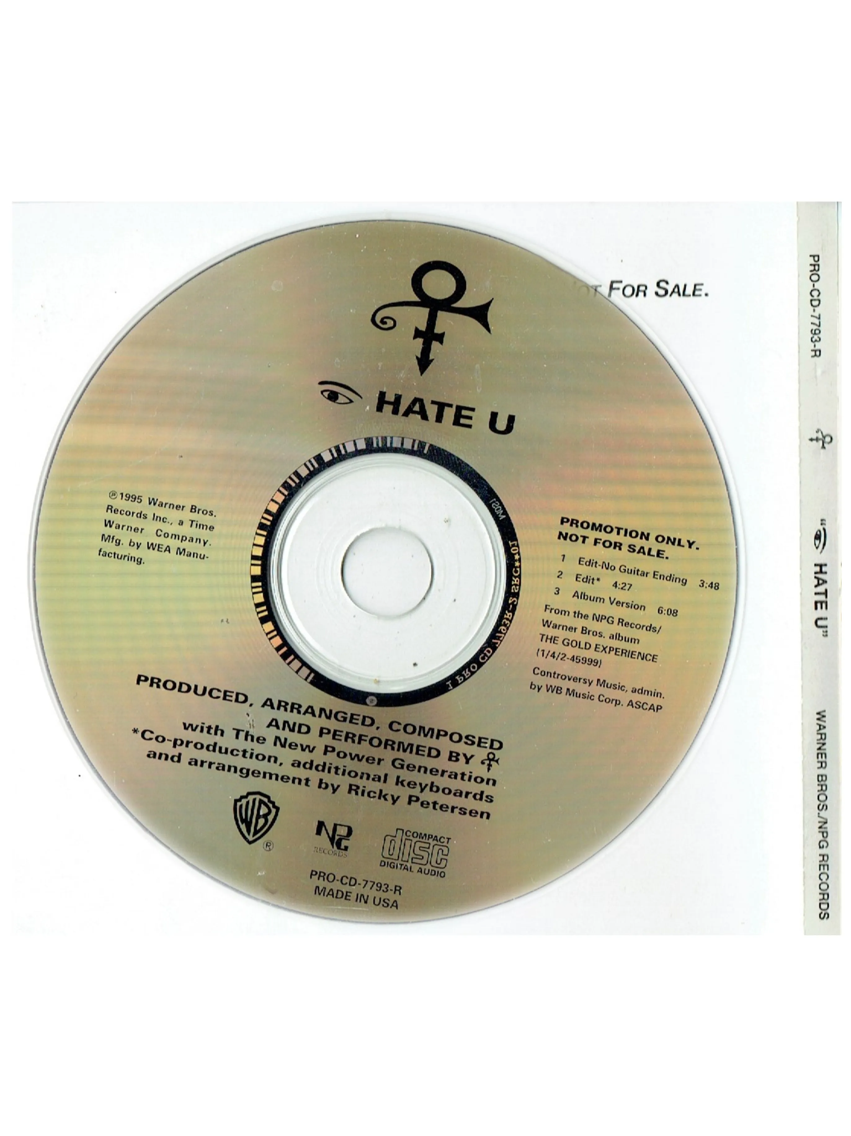 Prince Eye Hate U CD Single 1995