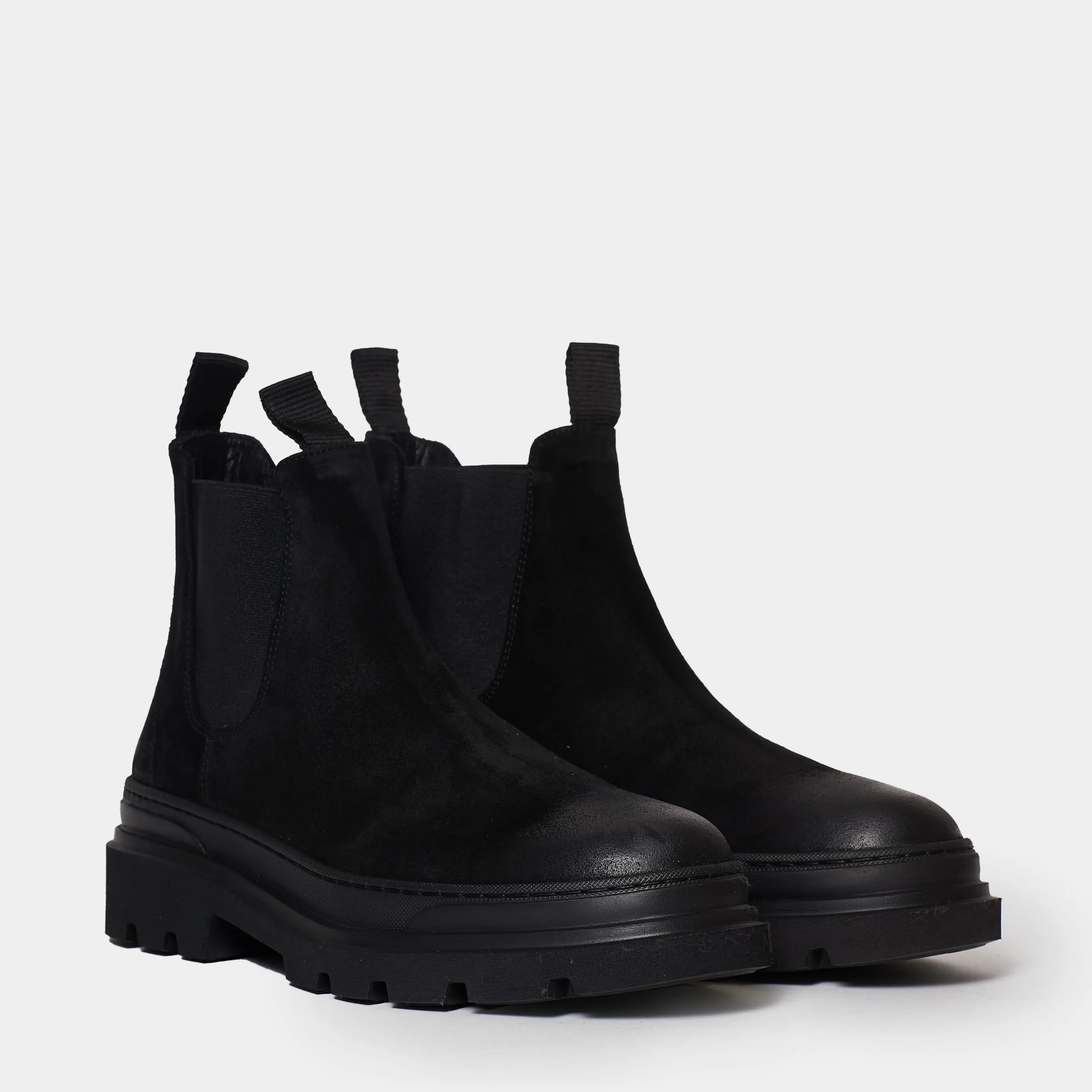 Black Chelsea Boot with Side Elastics