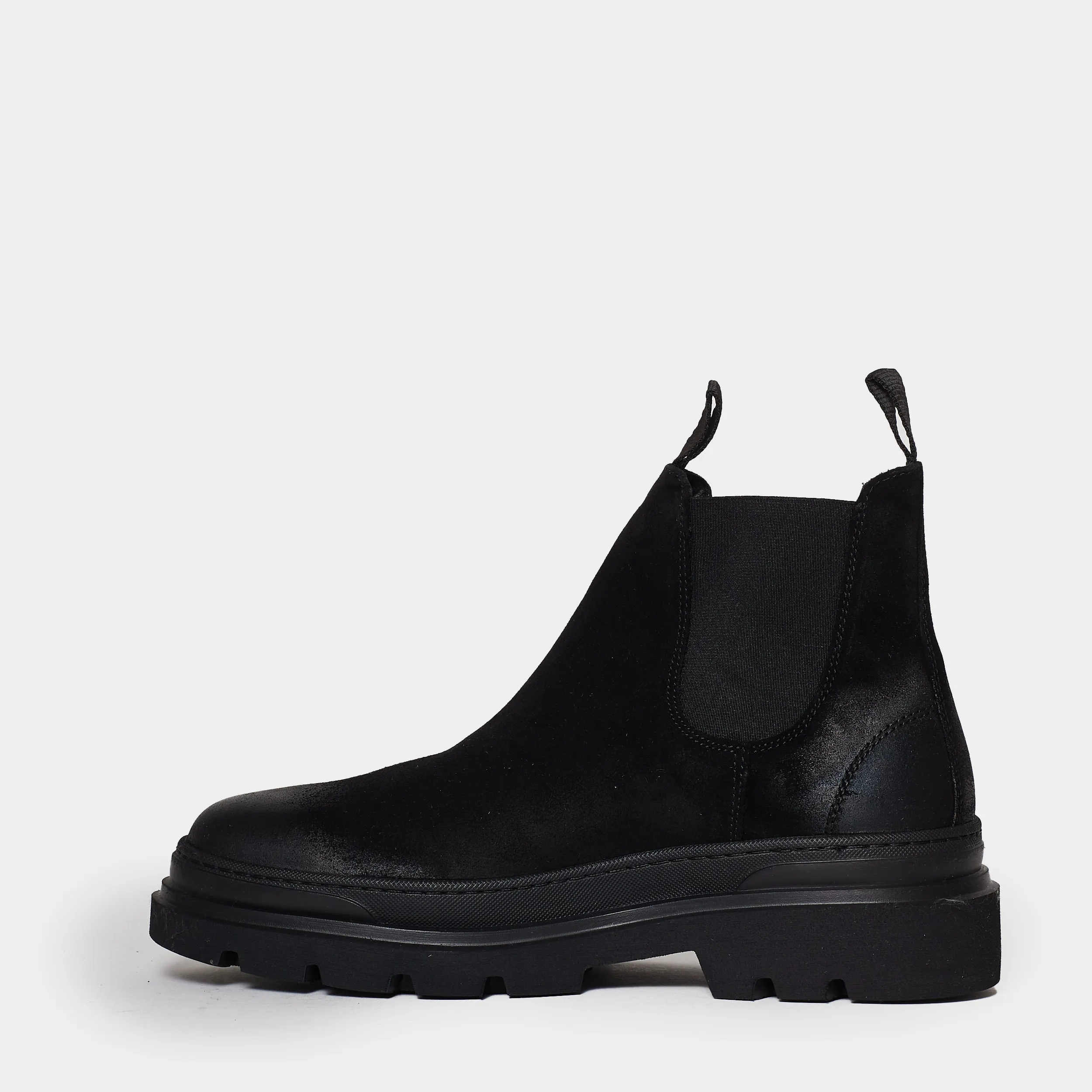 Black Chelsea Boot with Side Elastics