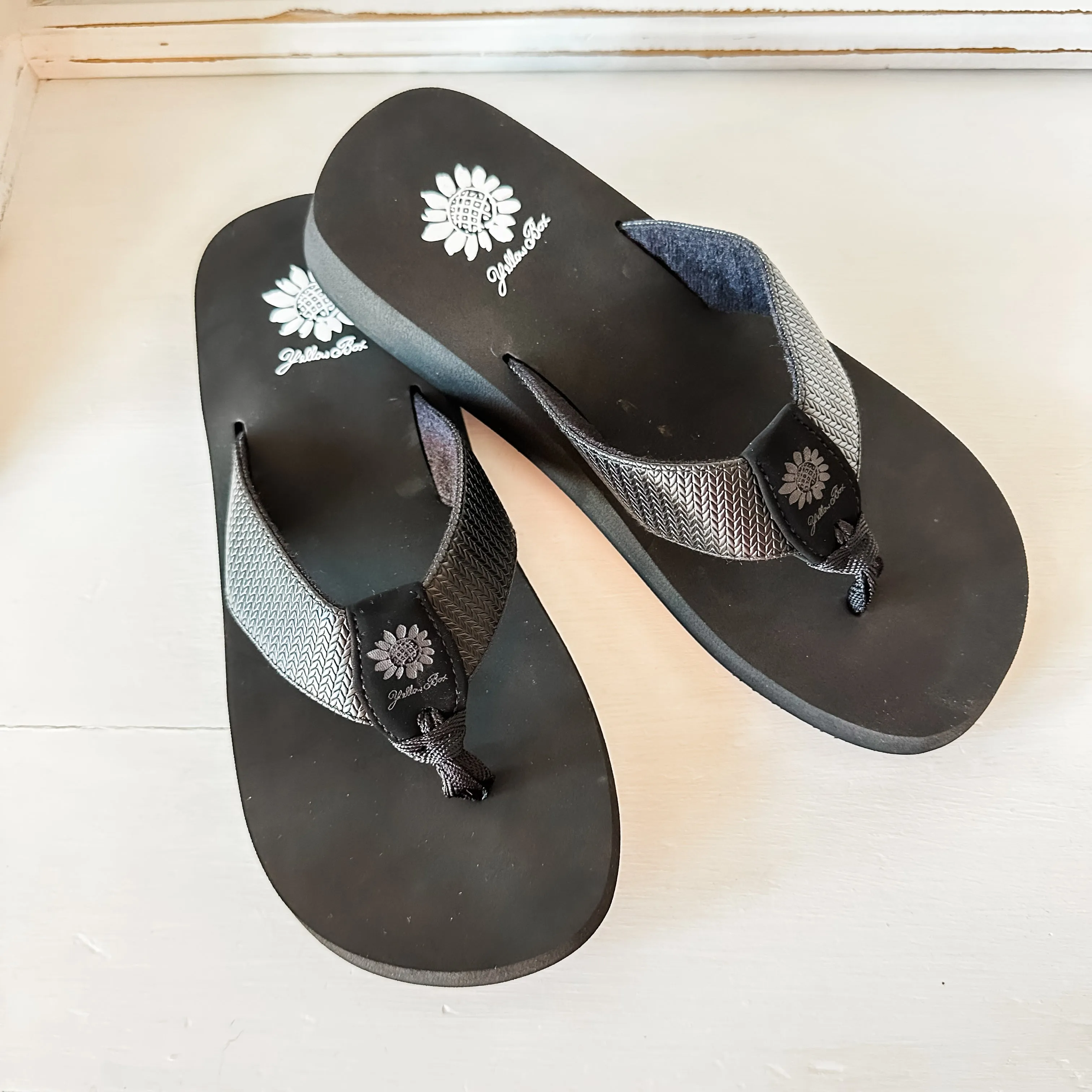 Black Flance Sandal Flip Flop