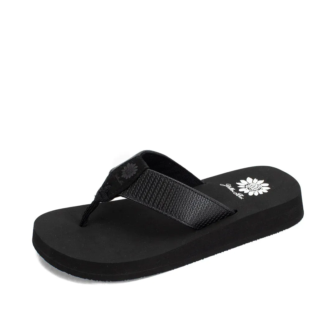 Black Flance Sandal Flip Flop