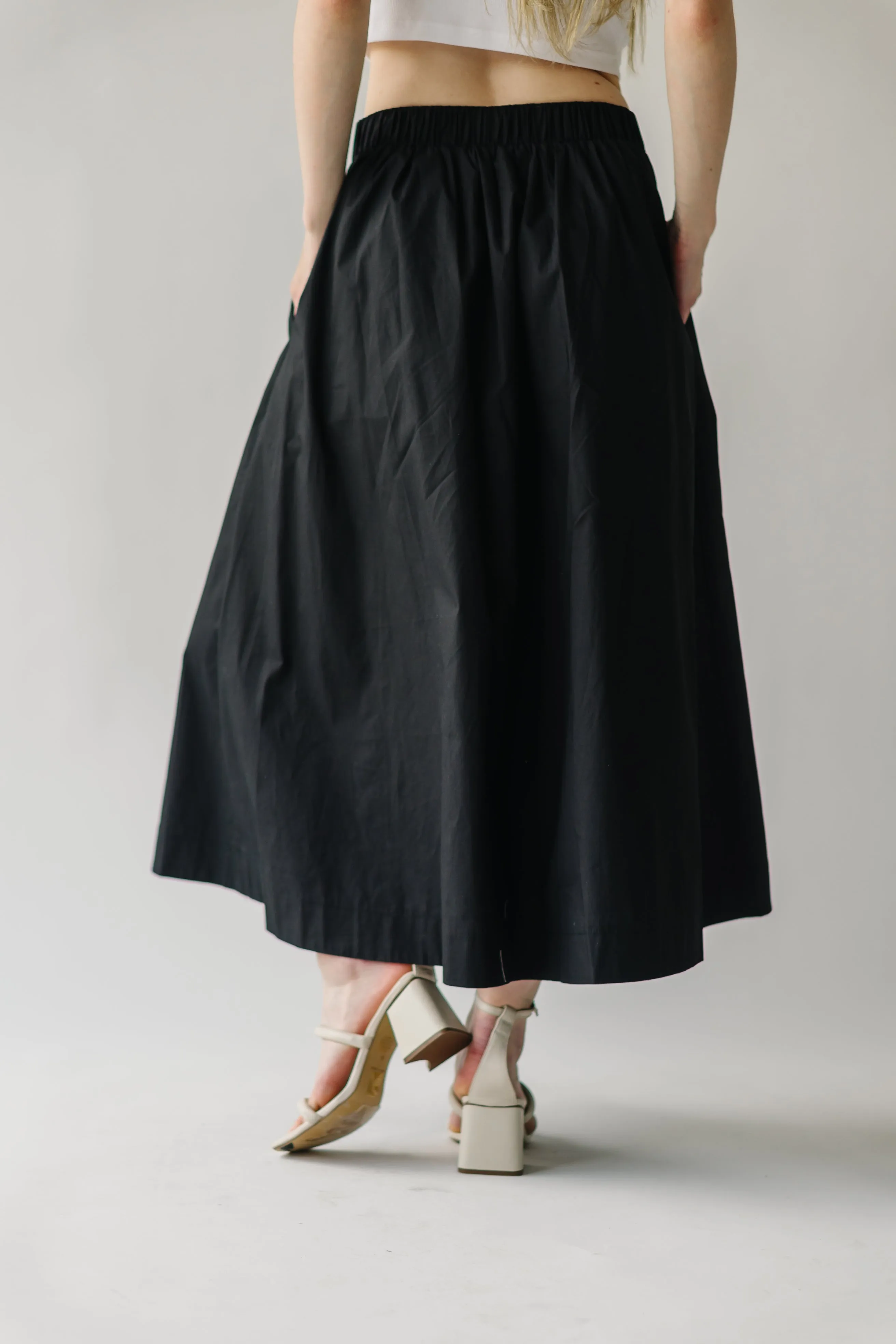 The Jolynn Black Flare Maxi Skirt