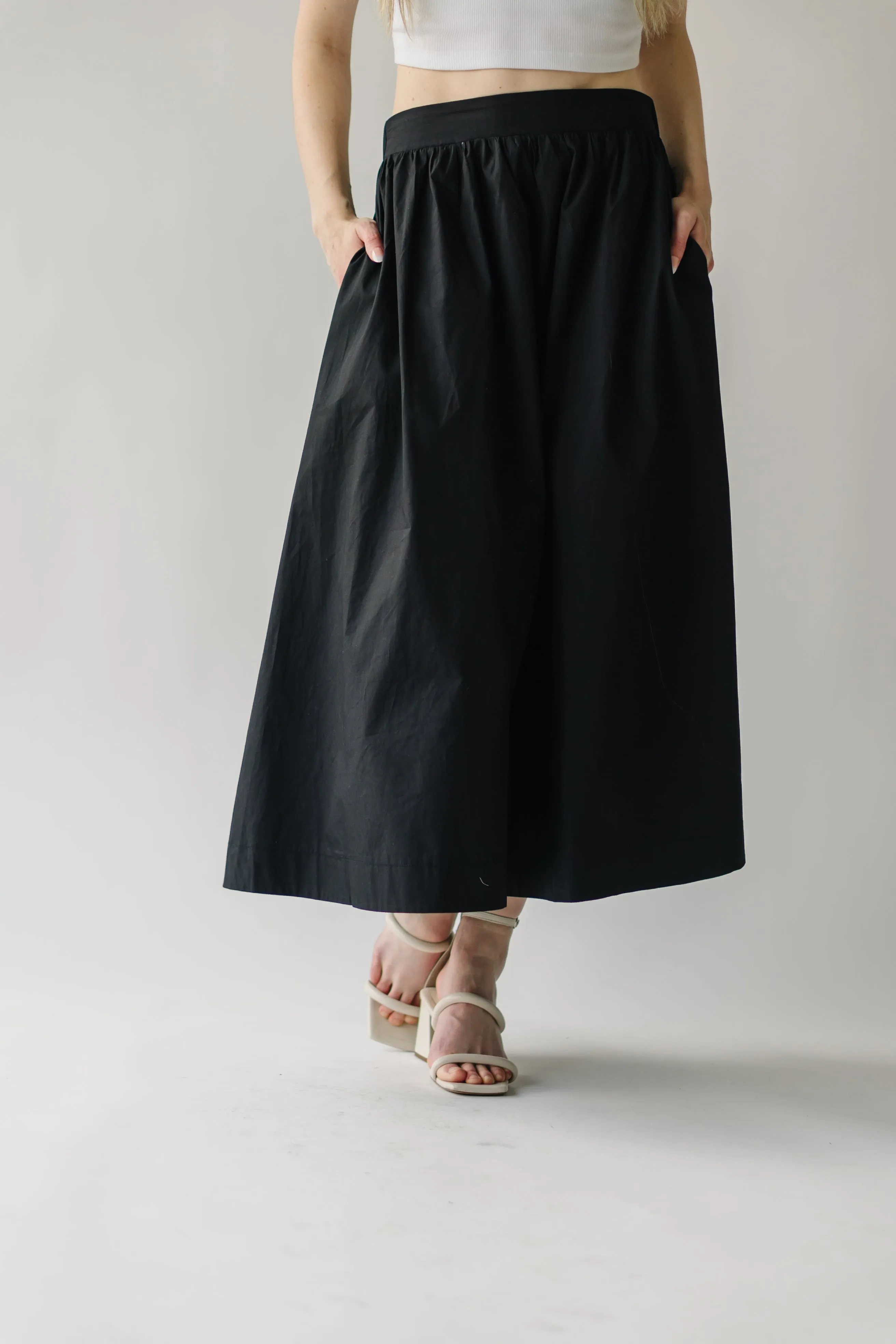 The Jolynn Black Flare Maxi Skirt