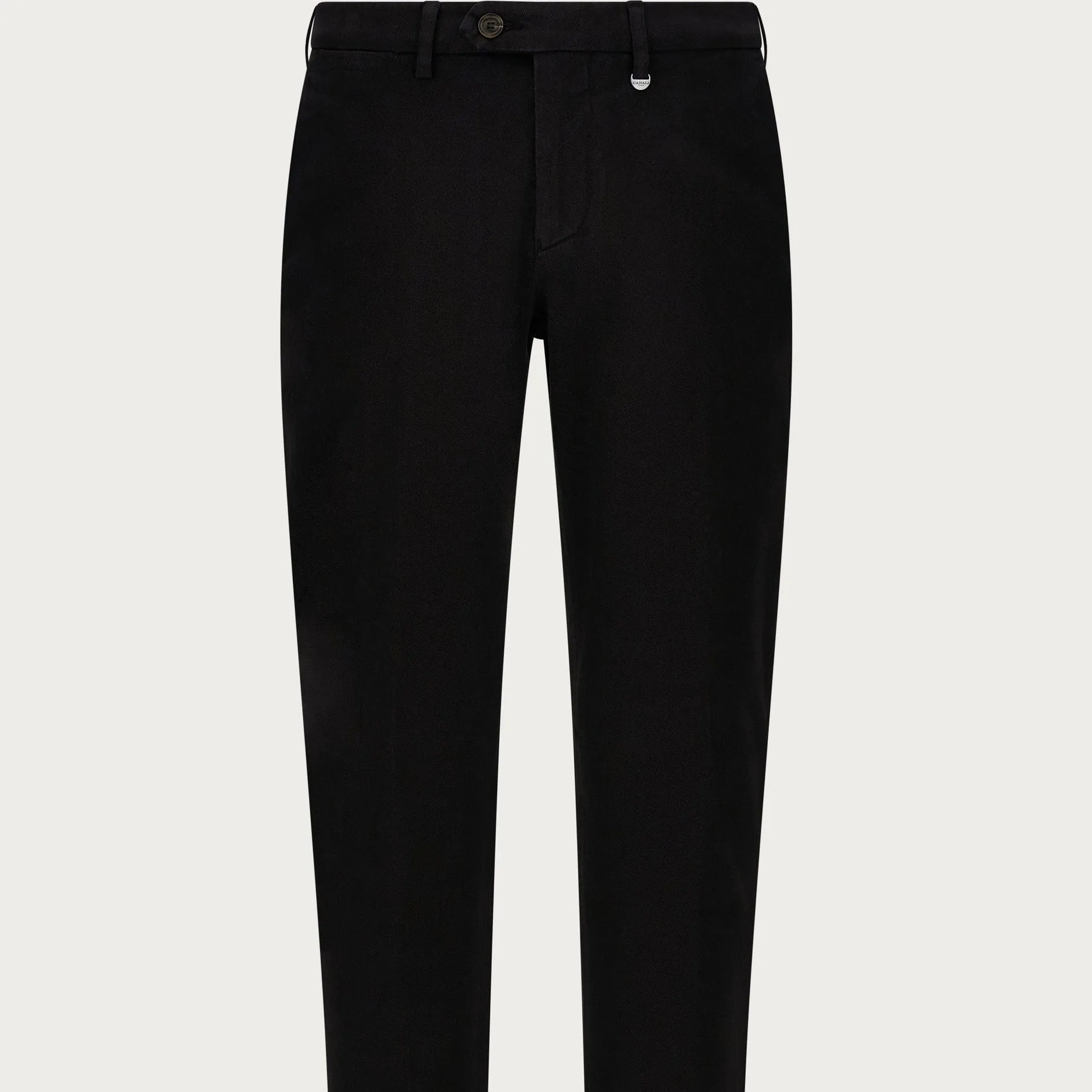 Men's Black Dyed Cotton Twill Chinos