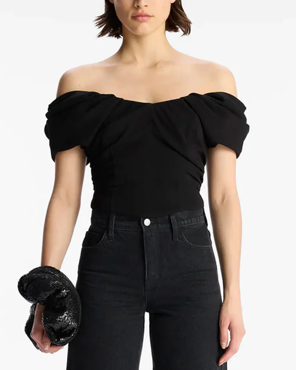 Off The Shoulder Black Nora Top