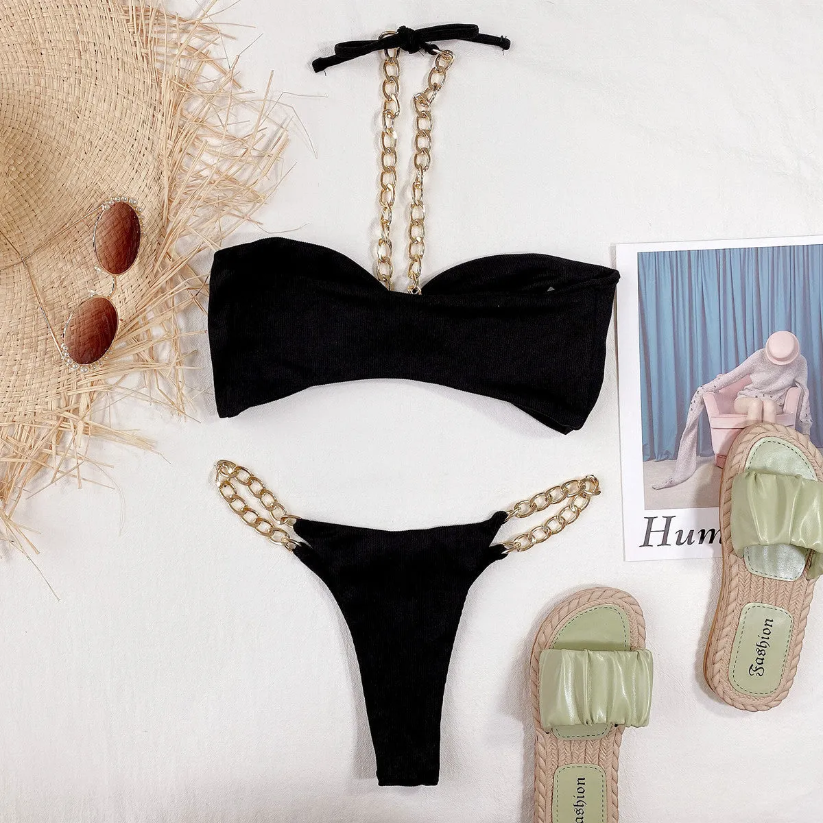 Chain Embellished Swimwear