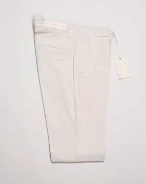 Bright Garment Dyed Off White Cotton Chinos