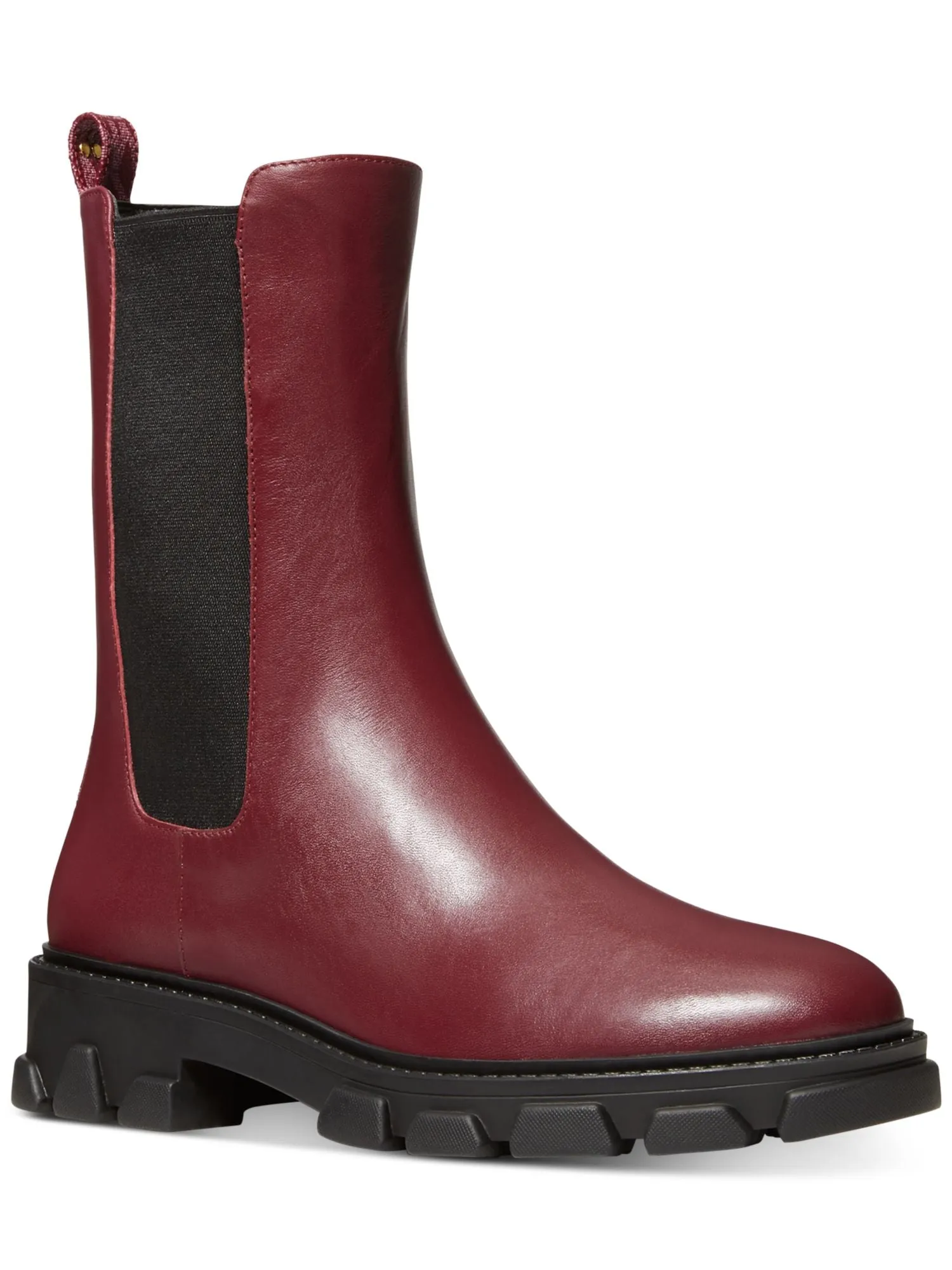 Women's Burgundy Leather Chelsea Boots MICHAEL MICHAEL KORS