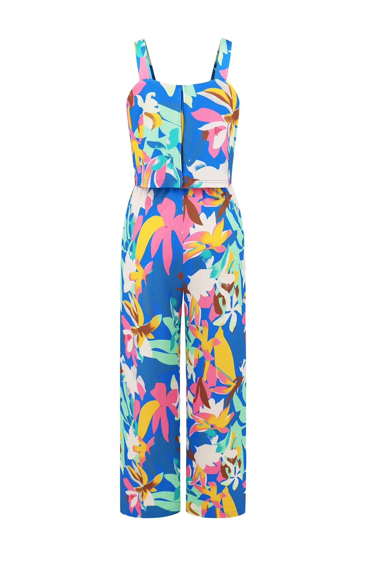 Printed Wide Leg Jumpsuits