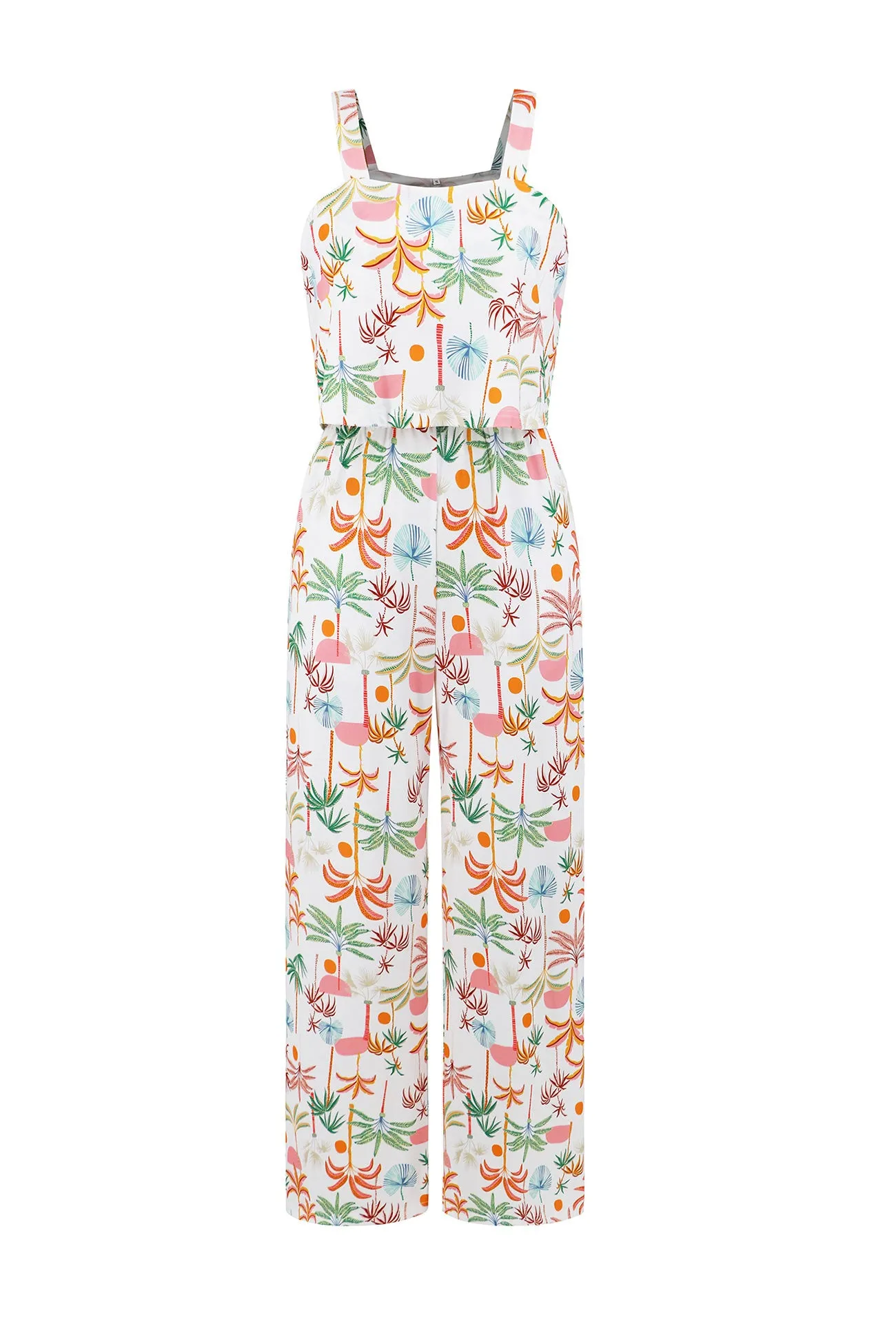 Printed Wide Leg Jumpsuits