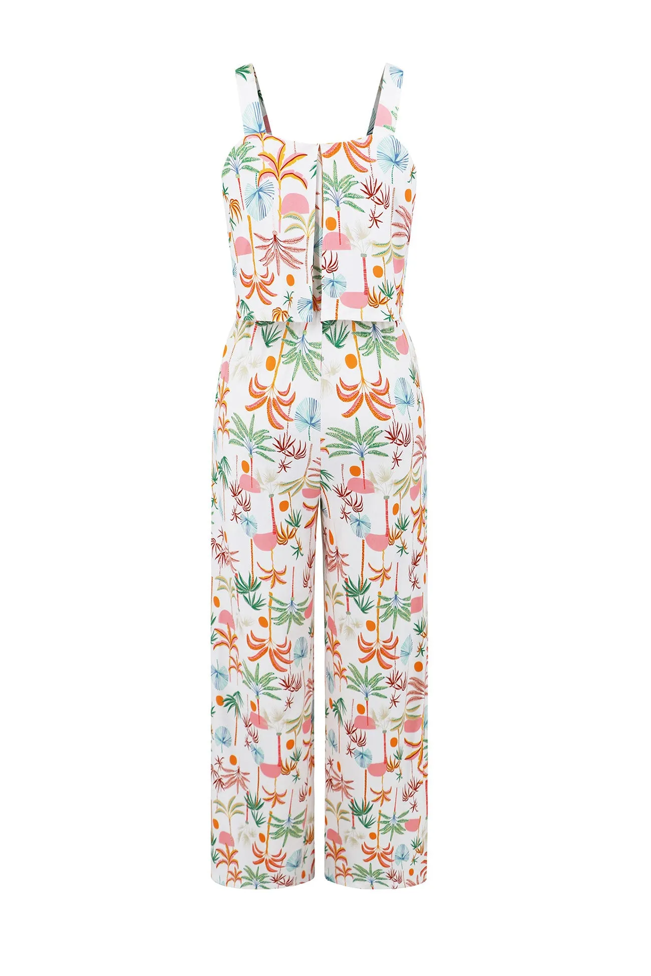 Printed Wide Leg Jumpsuits