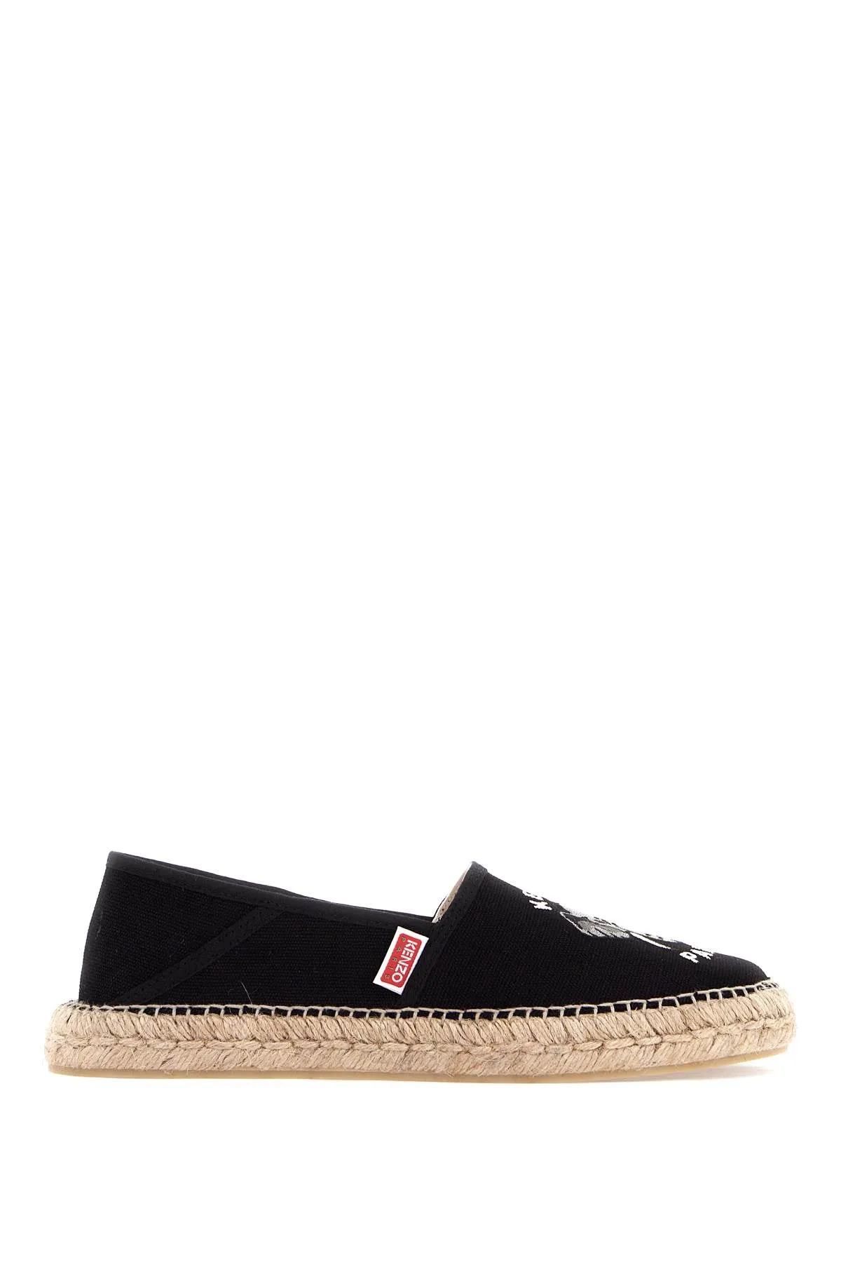 Canvas Espadrilles Logo Embroidery NOIR