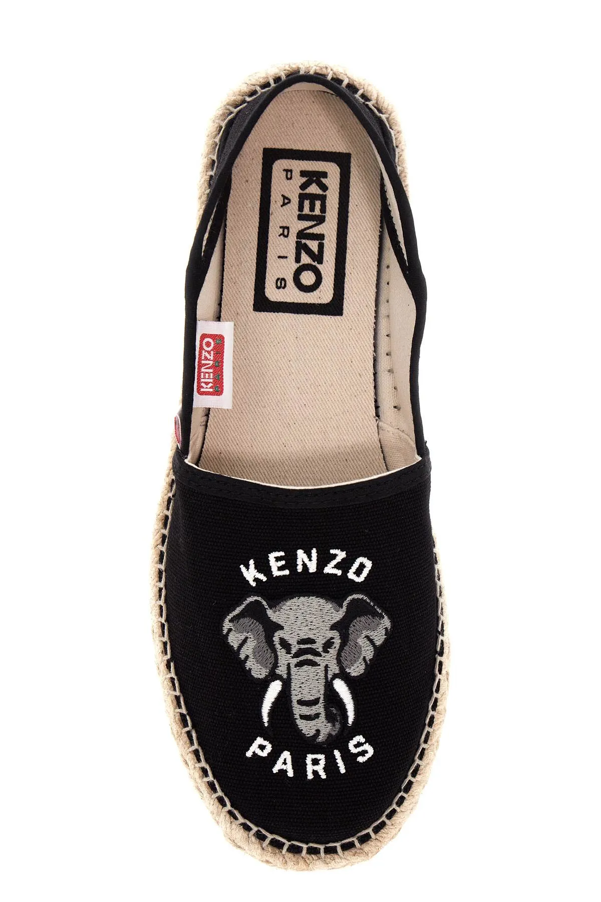 Canvas Espadrilles Logo Embroidery NOIR