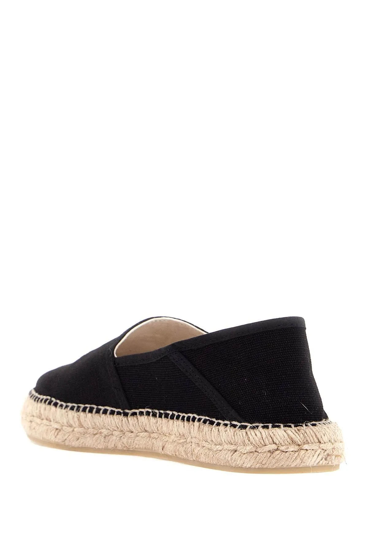 Canvas Espadrilles Logo Embroidery NOIR