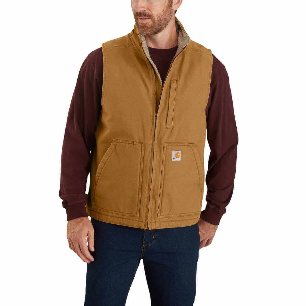 Carhartt Men's Mockneck Vest with Sherpa Lining