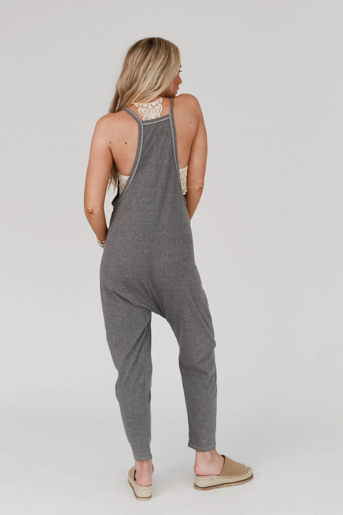 Charcoal Harem Jumpsuit Jump To It