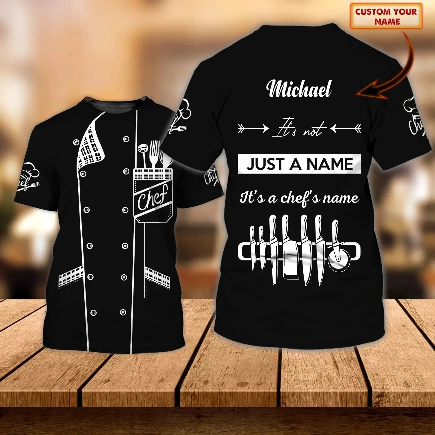 3D Chef T-Shirt Design with Pride