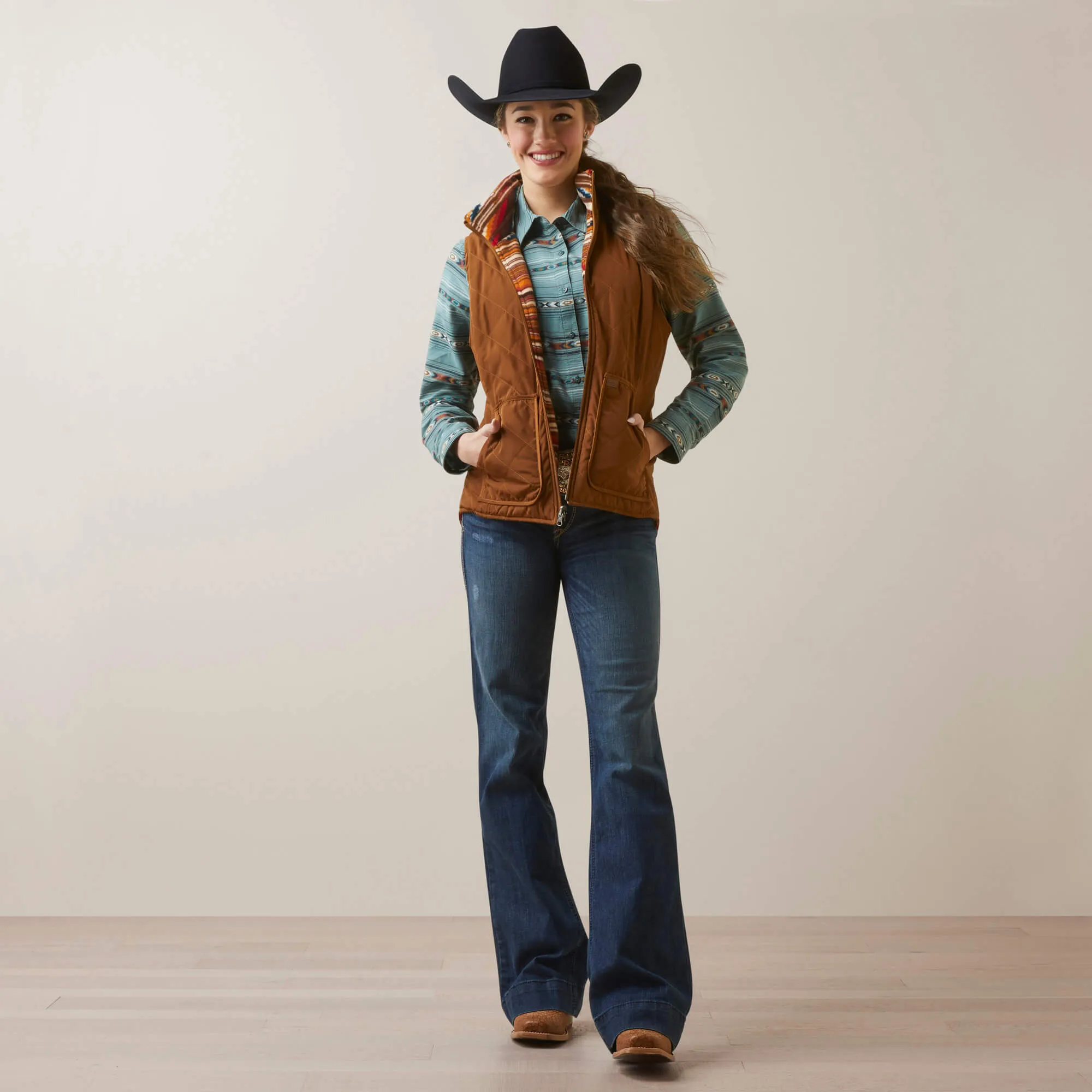 Ariat Chestnut Horse Dilon Chimayo Vest