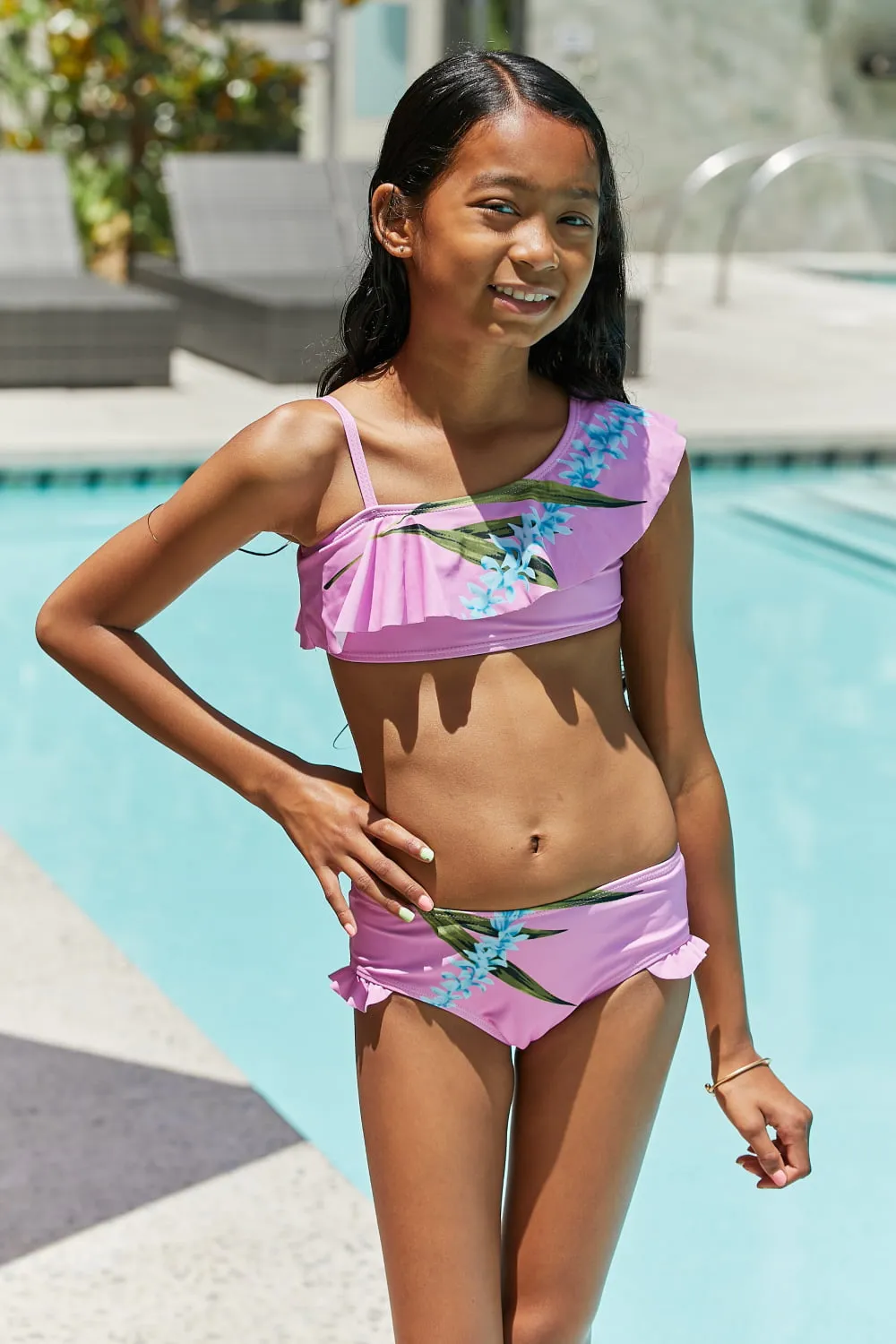 Carnation Pink Two-Piece Swimwear Set