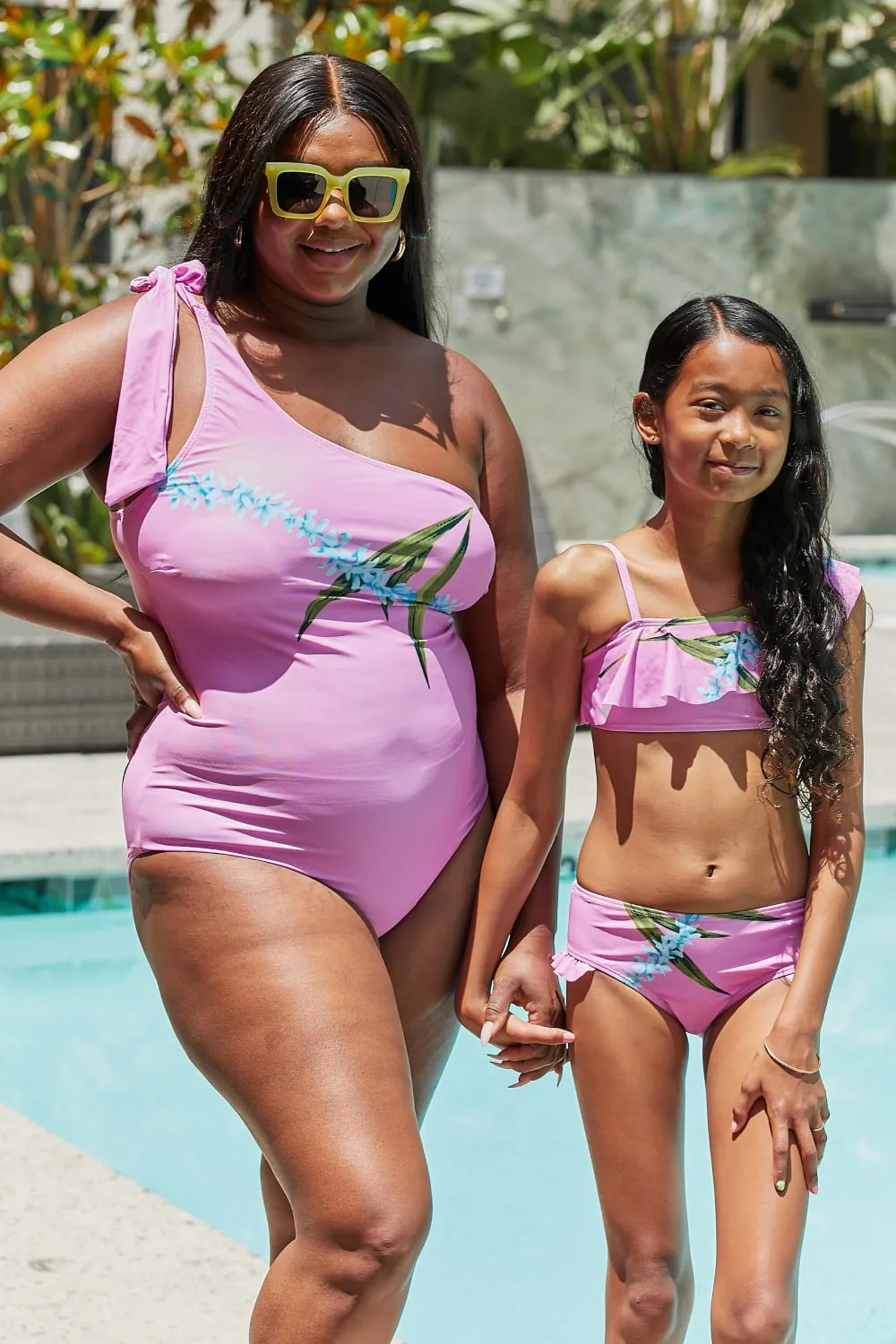 Carnation Pink Two-Piece Swimwear Set